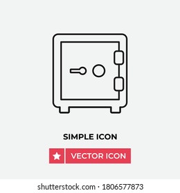 Safe icon vector. Protection sign