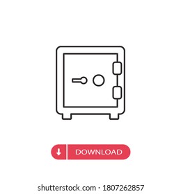 Safe icon vector. Protection sign