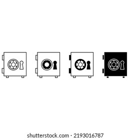 Safe icon vector set. Bank illustration sign collection. Money symbol or logo.