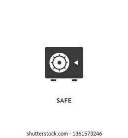 safe icon vector. safe sign on white background. safe icon for web and app
