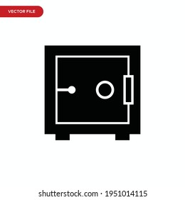 Vector de icono seguro. Signo de cassa simple