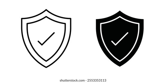 Safe icons in black filled and outlined style