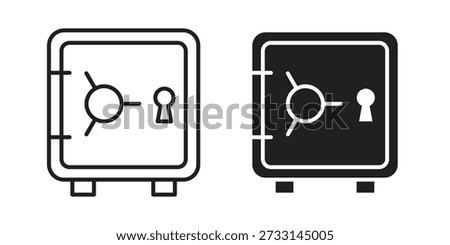 Safe icons designed in filled, outline, line and stroke style