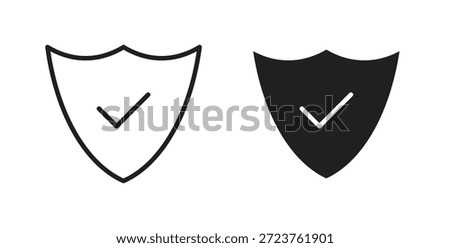 Safe icons in filled, thin line, outline and strokes