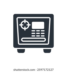 safe icons isolated on White Background. Flat style design