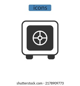 Safe icons  symbol vector elements for infographic web