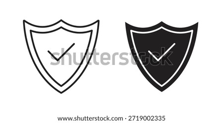 Safe icons, vector symbols. filled flat sign