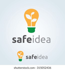 Safe idea vector logo template.