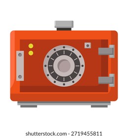 Caja fuerte ilustrada en Vector sobre fondo blanco