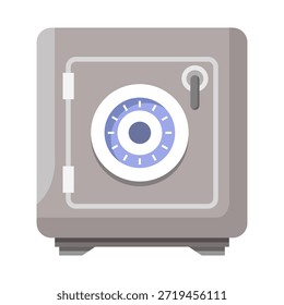 Caja fuerte ilustrada en Vector sobre fondo blanco