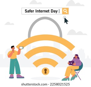 safe internet day poster design