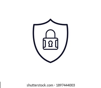 Safe Internet Icon. Bar Black Line Sign. Premium Quality Graphic Design Pictogram. Outline Symbol Icon For Web Design, Website And Mobile App On White Background. Monochrome Safer Internet Day Icon