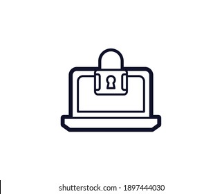 Safe Internet Icon. Bar Black Line Sign. Premium Quality Graphic Design Pictogram. Outline Symbol Icon For Web Design, Website And Mobile App On White Background. Monochrome Safer Internet Day Icon