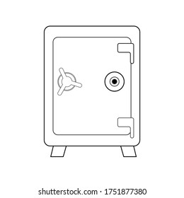 Safe isolated. Icon in line.