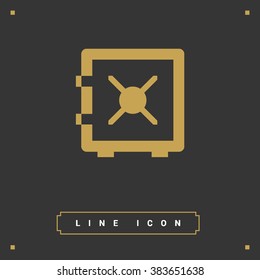 Safe isolated minimal single flat linear icon. Line vector icon for websites and mobile minimalistic flat design. Modern trend concept design style illustration symbol