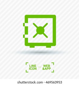 Safe isolated minimal single flat linear icon. Line vector icon for websites and mobile minimalistic flat design. Modern trend concept design style illustration symbol