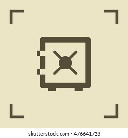 Safe isolated minimal single flat linear icon. Line vector icon for websites and mobile minimalistic flat design. Modern trend concept design style illustration symbol
