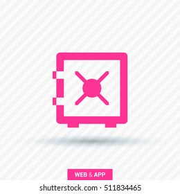 Safe isolated minimal single flat linear icon. Line vector icon for websites and mobile minimalistic flat design. Modern trend concept design style illustration symbol