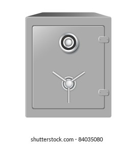 Safe, Isolated On White Background, Vector Illustration
