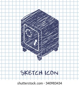 safe isometric 3d icon