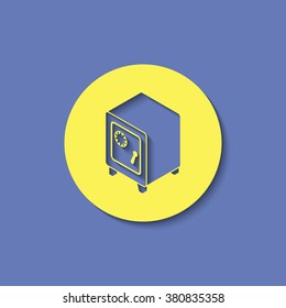 safe isometric 3d icon