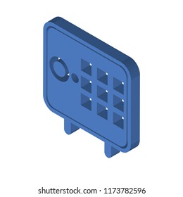 Safe isometric left top view 3D icon