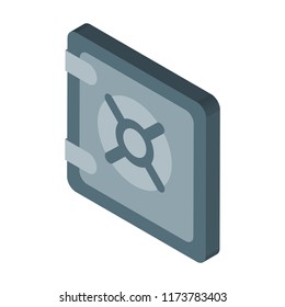 Safe isometric left top view 3D icon