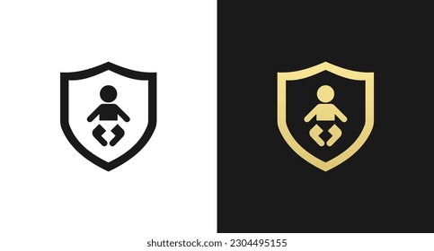 Safe for kids icon or Safe for kids symbol vector isolated in flat style. Safe for kids icon for product packaging design element. Safe for kids symbol for packaging design element.