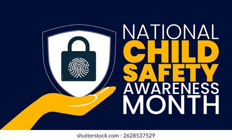 Safe Kids, Strong Futures, Child Safety Awareness Month design templet