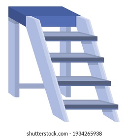 Icono de escalera segura. Dibujo del icono del vector de escalera segura para el diseño web aislado en fondo blanco