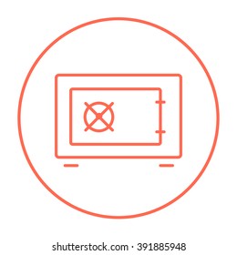 Safe line icon.