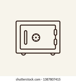 Safe line icon. Bank, security, protection. Justice concept. Vector illustration can be used for topics like business, money, safety