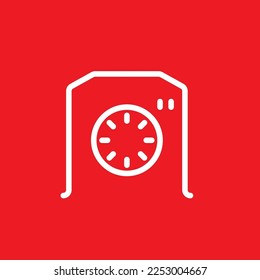 Icono de línea segura. Plantilla de recursos gráficos, ilustración vectorial.