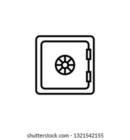 Safe line icon, logo isolated on white background