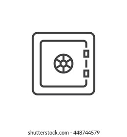 safe line icon, outline vector logo, linear pictogram isolated on white, pixel perfect illustration
