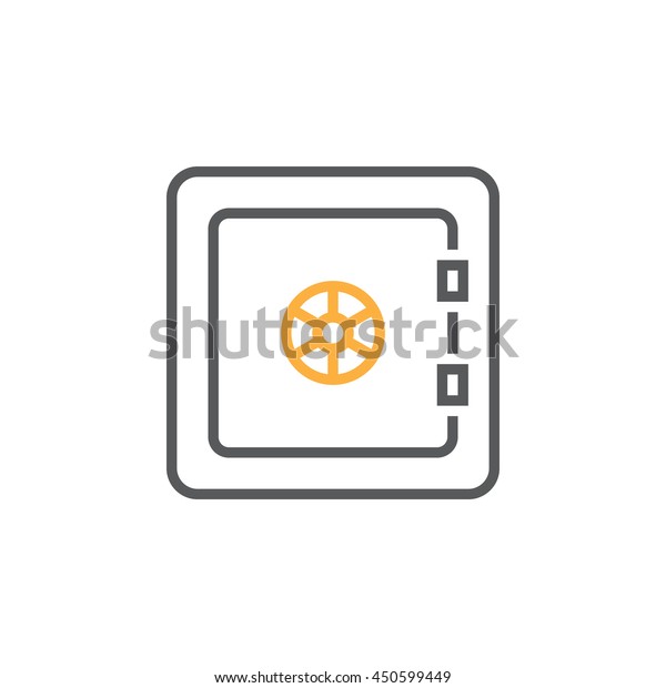 Safe Line Icon Outline Vector Logo Stock Vector (Royalty Free ...