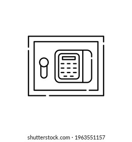 Safe сolor line icon. Pictogram for web page, mobile app, promo. UI UX GUI design element. Editable stroke.