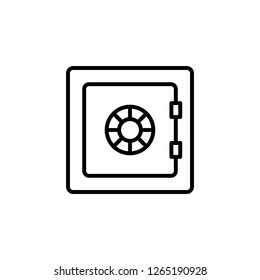 safe line icon simple
