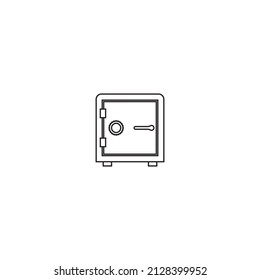diseño plano de ilustración vectorial de icono de línea segura.