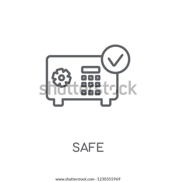 Safe linear icon. Modern outline\
Safe logo concept on white background from Insurance collection.\
Suitable for use on web apps, mobile apps and print\
media.