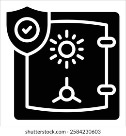 Safe Lock Icon Element For Design