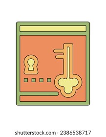 Safe, Locker, Lock, Key line icon vector