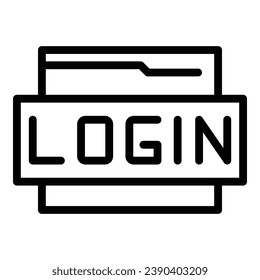 Sicherer Login-Symbol-Umrandungsvektor. Online-Benutzer. Web-Passwort