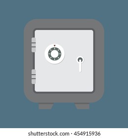 safe moey flat design vector for business and financial presentation