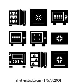safe money icon or logo isolated sign symbol vector illustration - Collection of high quality black style vector icons
