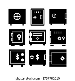 safe money icon or logo isolated sign symbol vector illustration - Collection of high quality black style vector icons
