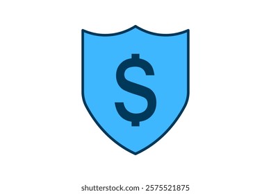 Safe money icon. icon related to Payment. suitable for web site, app, user interfaces, printable etc. flat line icon style. simple vector design editable