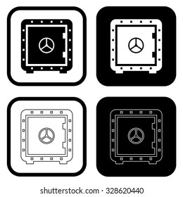 Safe money icon . Vector illustration