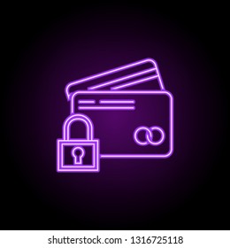 safe money outline icon. Elements of Security in neon style icons. Simple icon for websites, web design, mobile app, info graphics