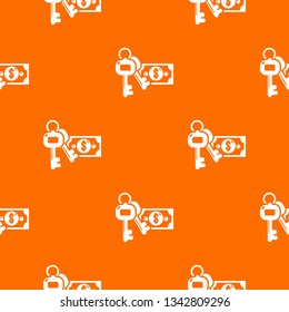 Safe money pattern vector orange for any web design best
